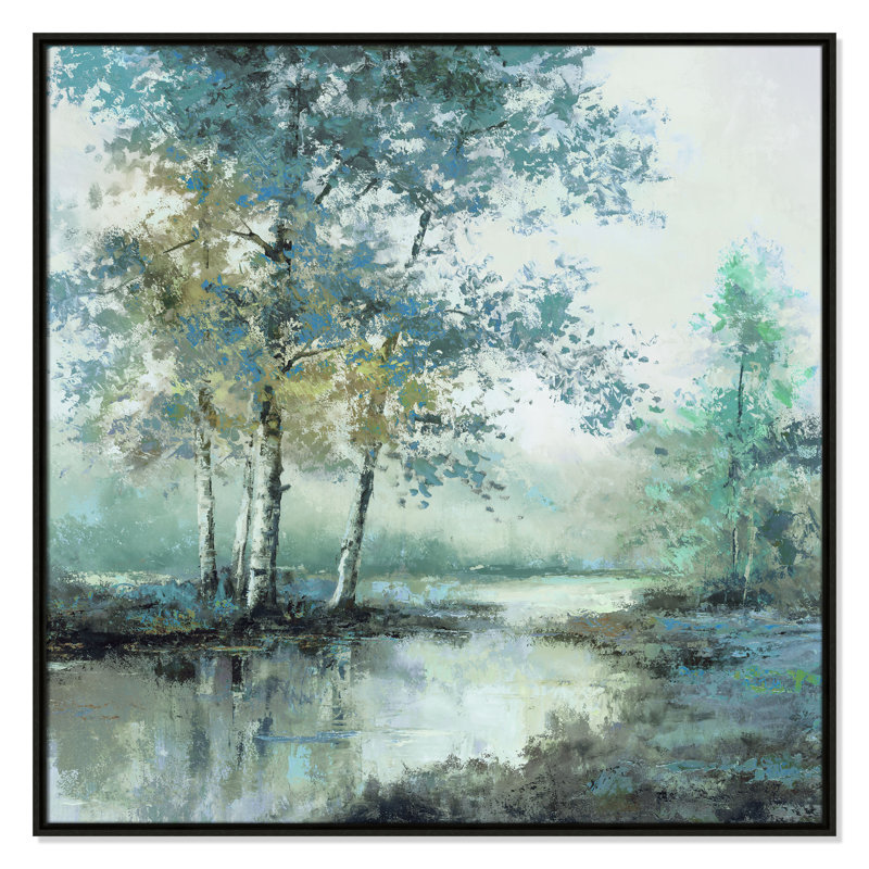 Spring's Grace II - Square Version Print par T.C. Chiu, H 37,5 po x l 37,5 po, Espresso