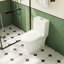 Toilette monobloc 1,1 / 1,6 GPF allongée à hauteur de confort très grande, certifiée CUPC, certifié Watersense, céramique, couleur blanche, siège à fermeture en douceur