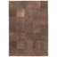 Tapis brun en cuir de vache Plympt