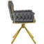 Avakate 46cm H Velvet Upholstered Metal Armchair-543699045-595320185