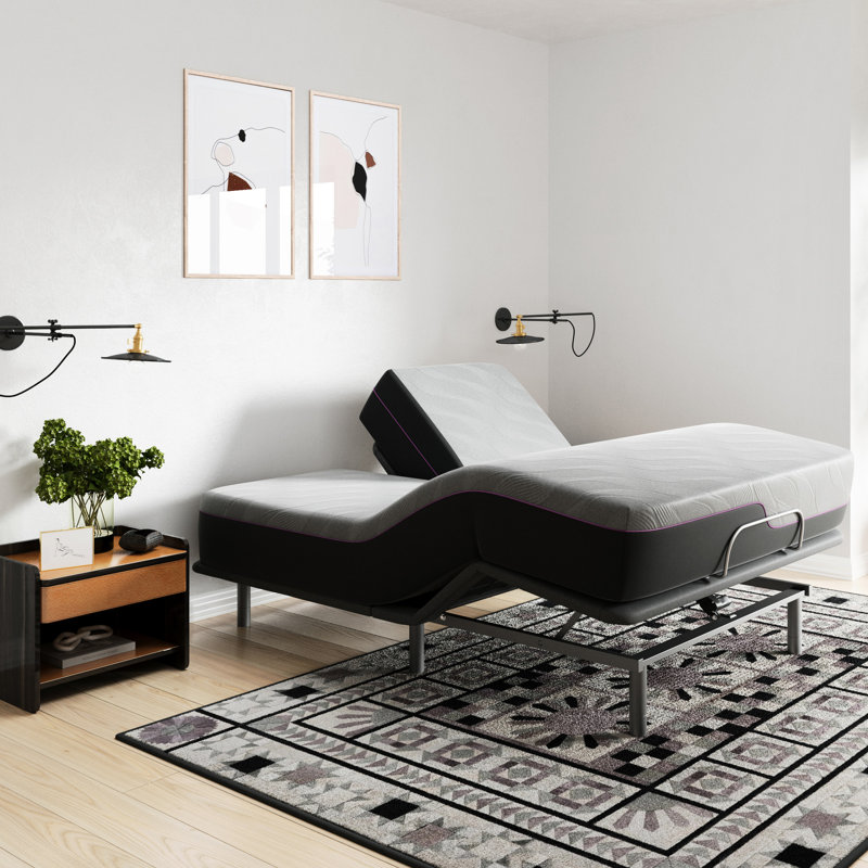 4-Layer Mattress With Adjustable Base For Queen Memory Foam Bed