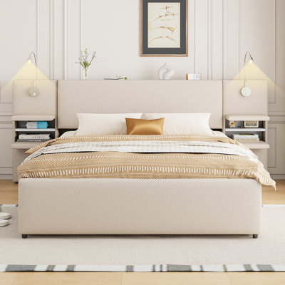 Lit plateforme tapissier Torin