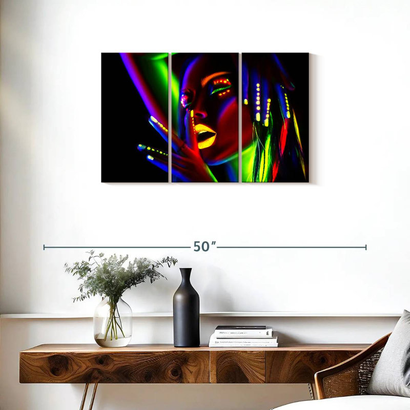 Shuttleworth Neon Makeup, 20" H x 33" W