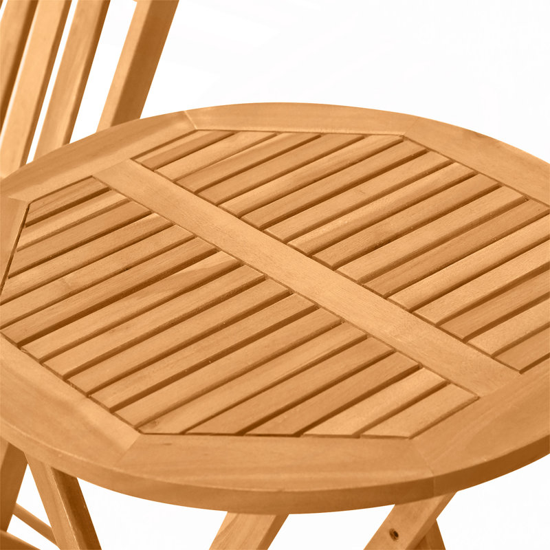 Ensemble bistro 3 pièces en bois d'acacia