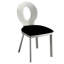 Chaise d’appoint en métal rembourrée en lin noir Wadena