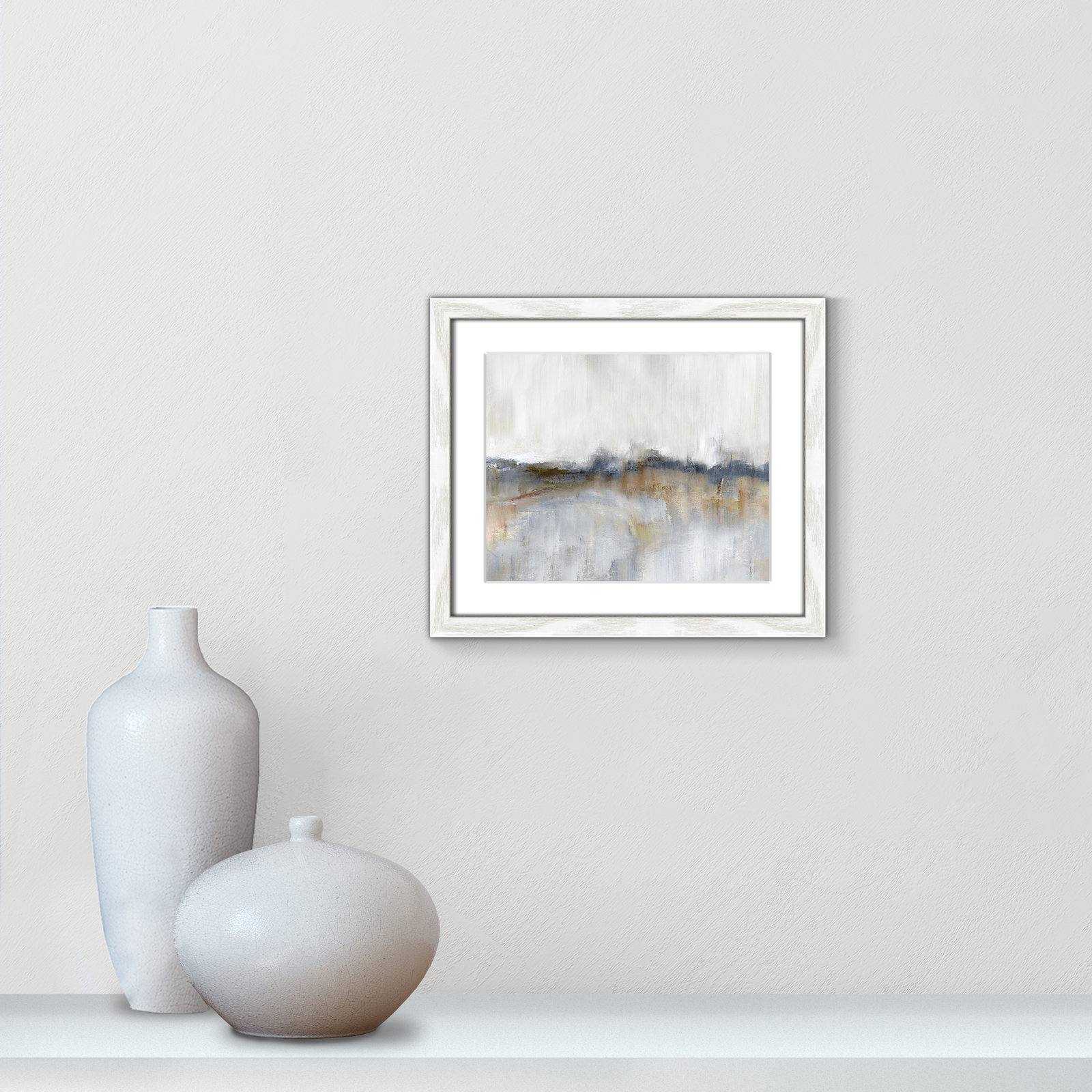Autumnal Tide by Nan, 13" H x 15" W x 0.75" D, White Framed