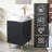 18'' Black Modern Free-Standing Single Bathroom Vanity Set