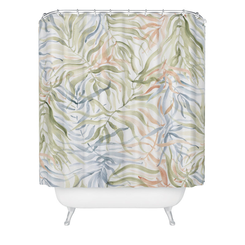 Rideau de douche simple à motif floral