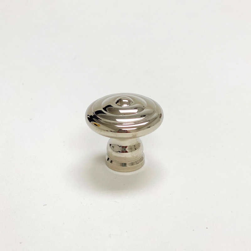 1 1/4" Diameter Round Knob, Polished Nickel