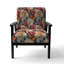 Fauteuil d'appoint rembourré style bohème et éclectique Renaissance Garden Botanical Motif II