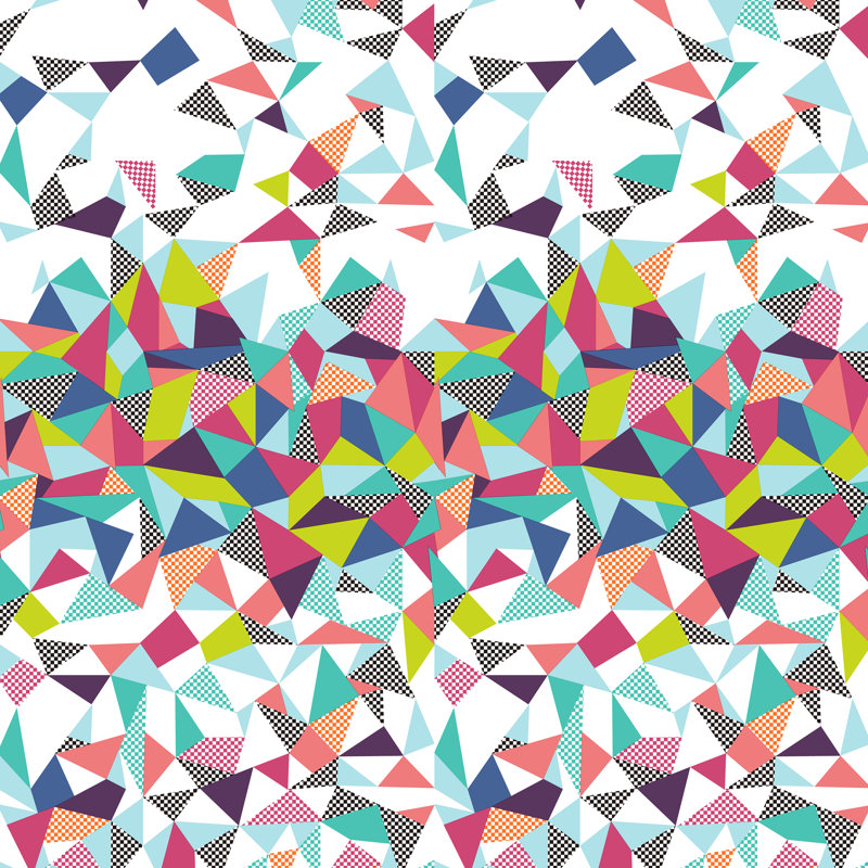Cotton Geometric Shapes Duvet Cover, Super King