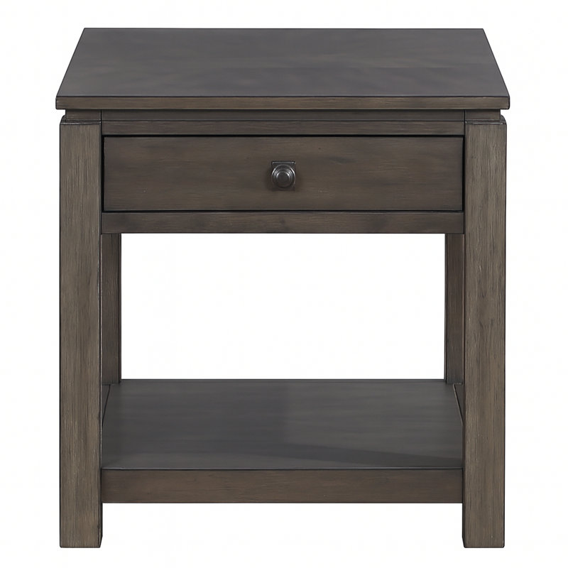 Mulliken Solid Wood End Table with Storage