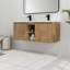 Meuble-lavabo mural avec lavabo double et charnière de porte à fermeture en douceur