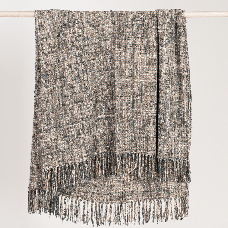 Porter Throw Blanket, Blue Abstract