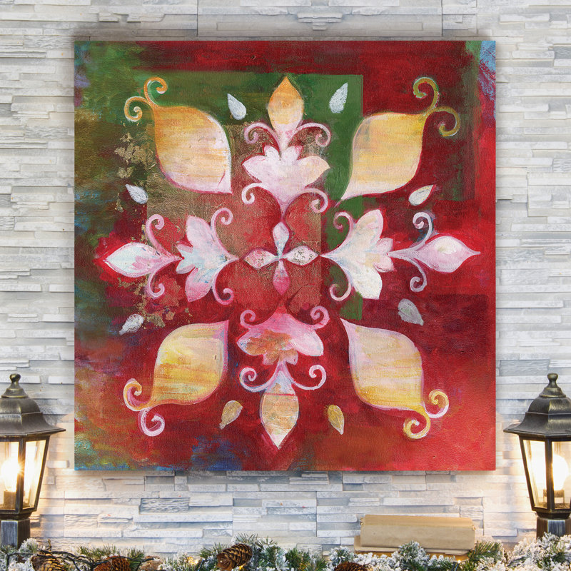 Flocon de neige I - impression sur toile tendue, H 24 po x l 24 po x P 1 po