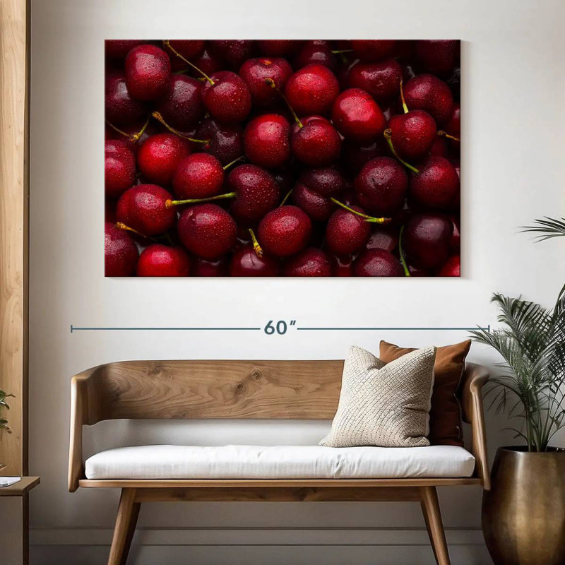Cerises rouges douces Yarlin, H 34 po x l 51 po