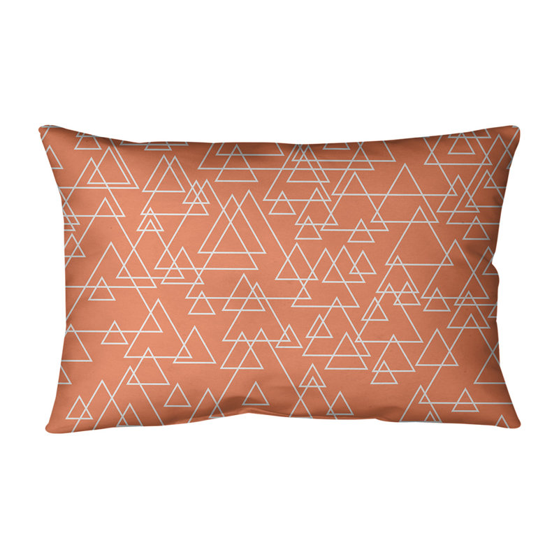 Oreiller rectangulaire Katelyn Elizabeth, 14 po x 14 po, Pas de bourre, Orange
