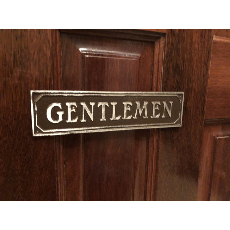 Panneau de porte Gentlemen, Aluminium antique noir