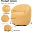Fauteuil d'appoint jaune pivotant sur 360 degrés, confortable et confortable-1674473453