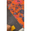 Ethnic Patterned Orange-Purple Vintage Woven Base Digital Print Rug-1353846361