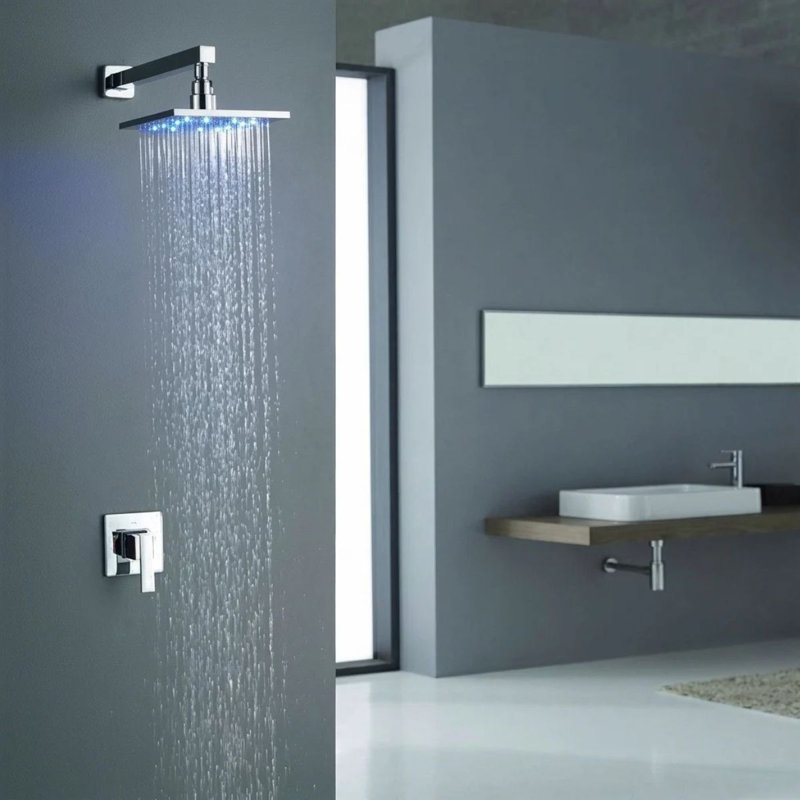 Briano MultiColor Water Powered Shower Solid Brass Built in Mixer