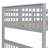 Full Over Full Bunk Bed With  Trundle And Ladder-Gray(Old SKU: LT000204AAE)
