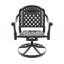 7-Piece All-Weather Cast Aluminum Dining Set, Include 2 Swivel Chairs,4 Dining Chairs And Rectangular Table With Black Frame