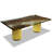 Walnut Metal Base Dining Table-938745846-938745844