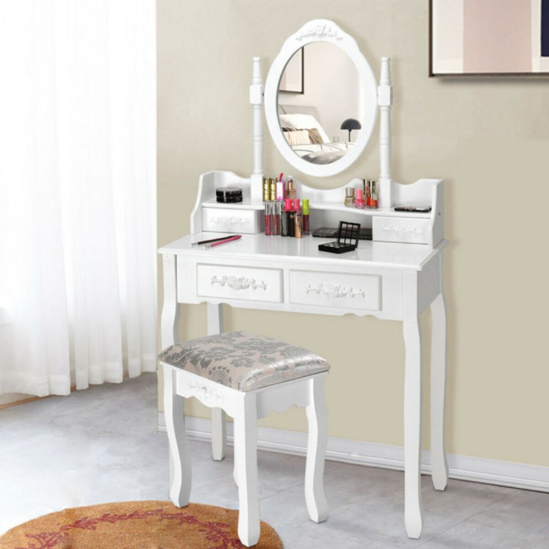Ensemble coiffeuse et tabouret Edna