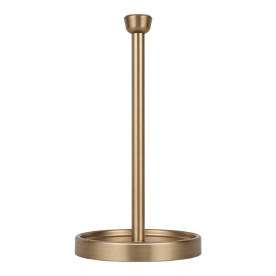 Ivilon Countertop Paper Towel Holder - Modern Tapered End Cap Design - Color Warm Gold