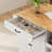 51''W Solid Wood Countertop Kitchen Island Cart, with Large Capacity and Foldable Design-2031172370