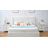 Braya Upholstered Platform Storage Bed With 4 Drawers,White King-353337525-353337521