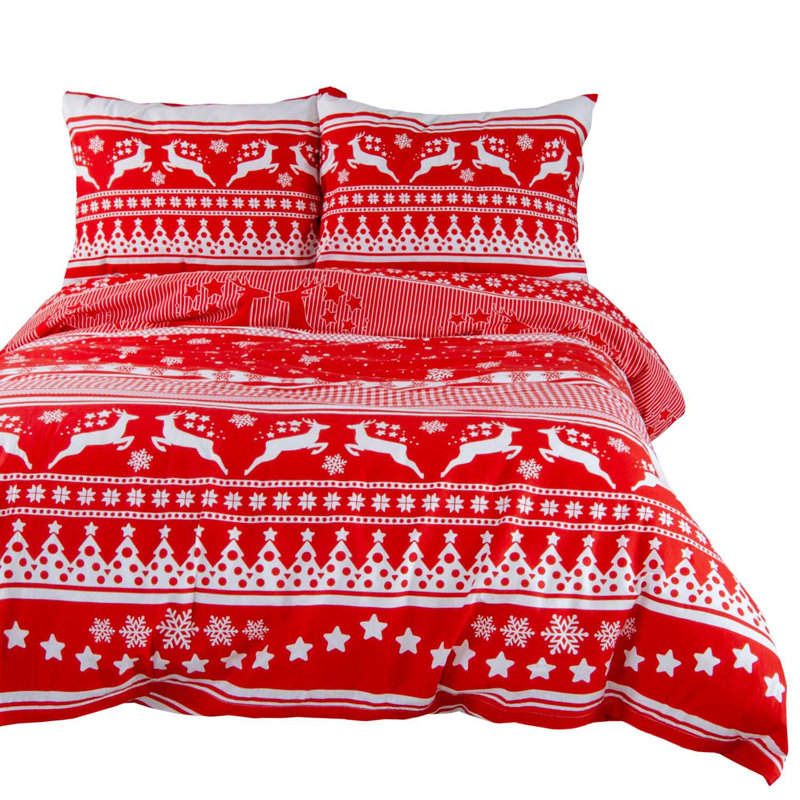 Adalgis Cotton Duvet Cover Set with Pillow Shams Included
