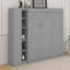 Lit escamotable double avec tablettes, garde-robe et lumières DEL-1860228962-1860228963