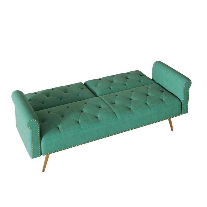 Comfy Sofa, Modern Sofa, Living Room Sofa Bed With Throw Pillow, Green