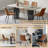 Josman Faux Leather Upholstered Dining Chair with Steel Legs-215142792-245016042