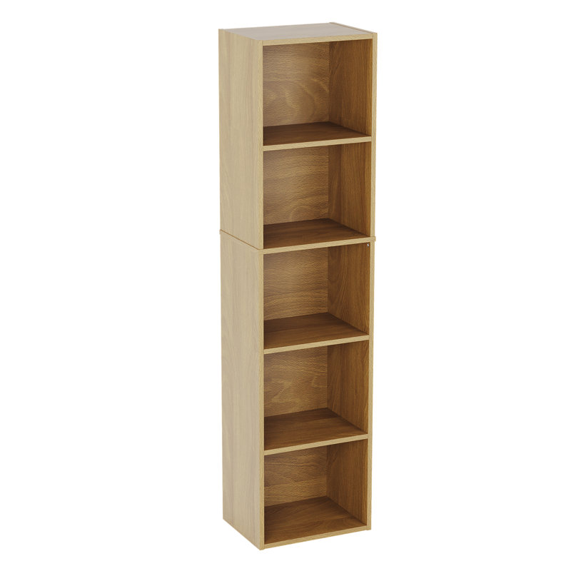 Gerardi 32cm W Standard Bookcase, Oak, 132 cm H x 32 cm W