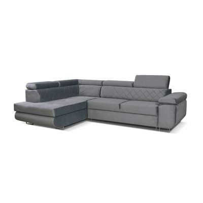 Velvet L-Shaped Sectional