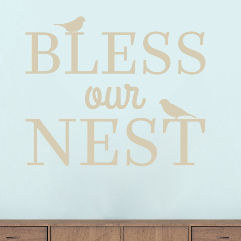Décalcomanie murale bless notre nid, Beige clair