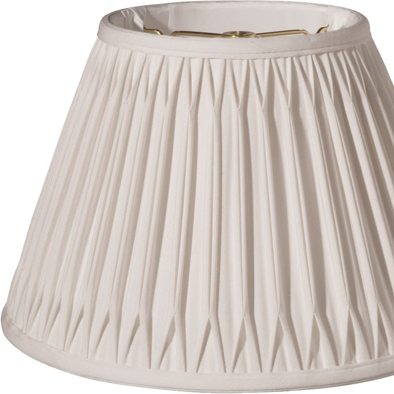 Abat-jour shantung en forme de cloche 16 po, Crème, H 11 po x l 19 po x P 19 po