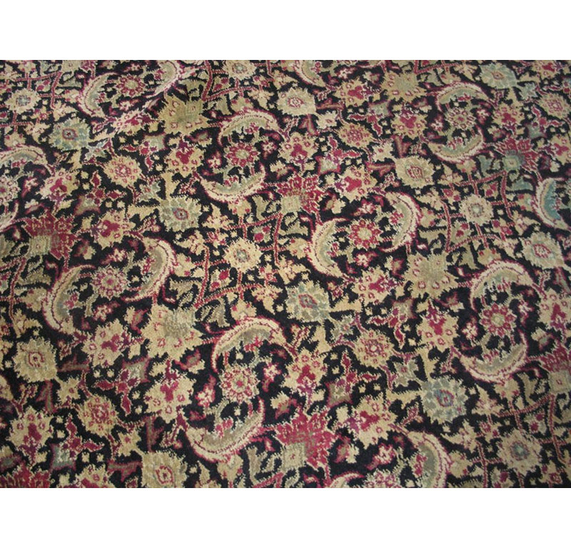 Tapis Agra indien du 19e siècle (11 pi 10 po x 15 pi - 360 x 458 po)