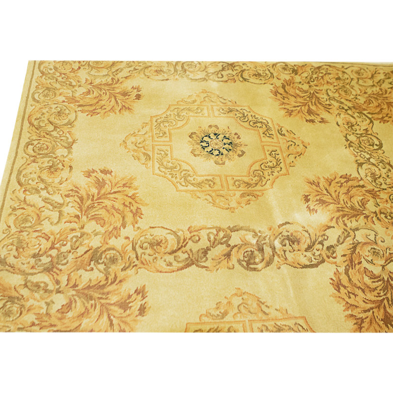 Tapis ivoire noué à la main de haute qualité