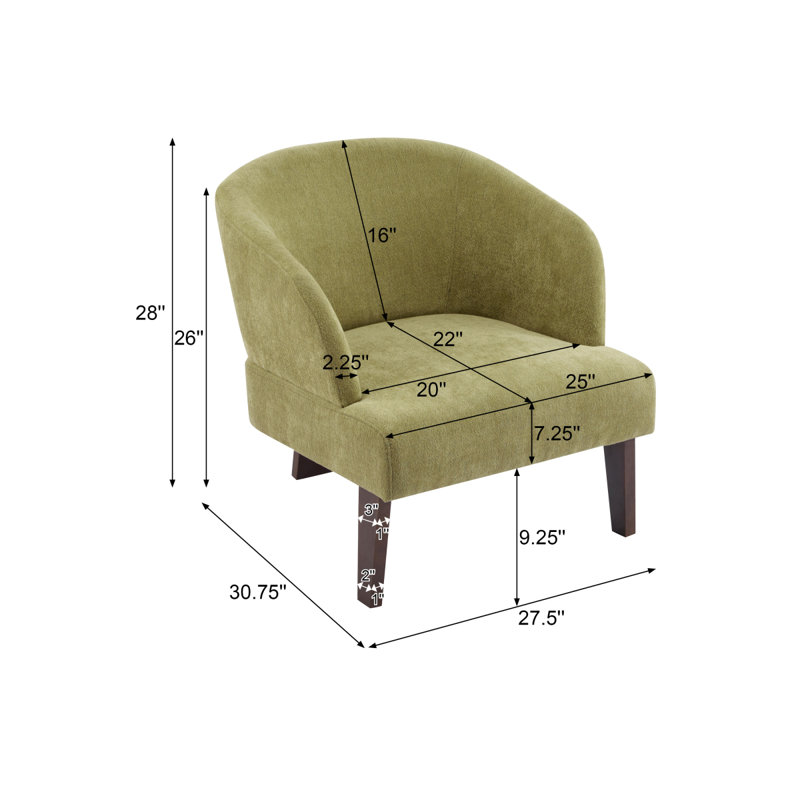 Chaise en lin beige Aurelia avec coussin