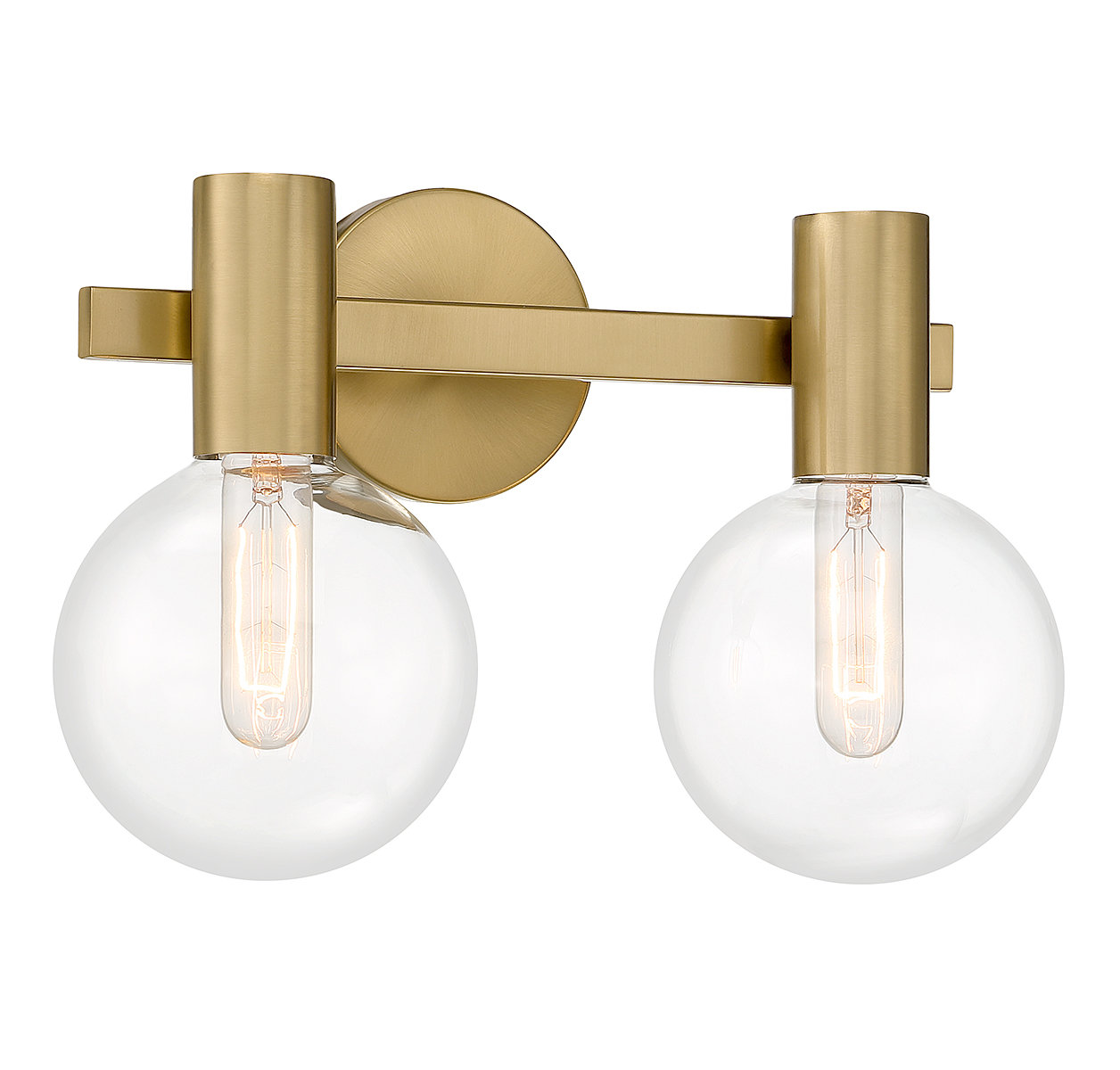 Sanu 2-Light Bath Sconce, Brass