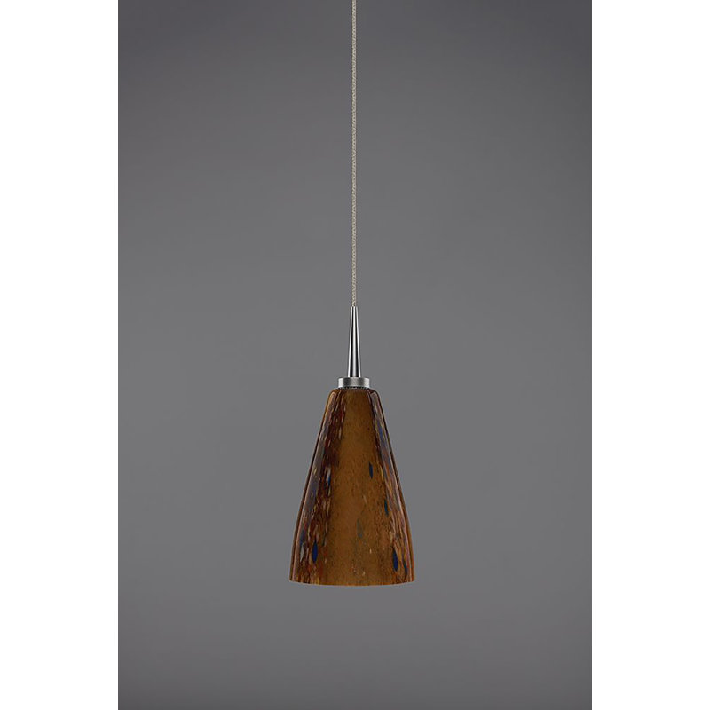 Luminaire suspendu conique à 1 lumière Zara, Cannelle