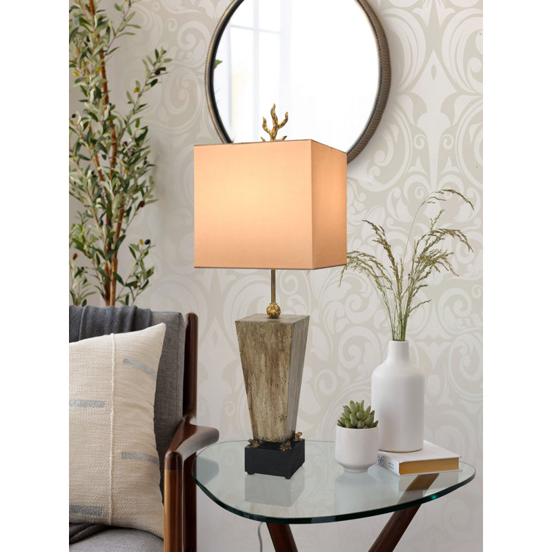 Maire Table Lamp with Cast Frogs Accents