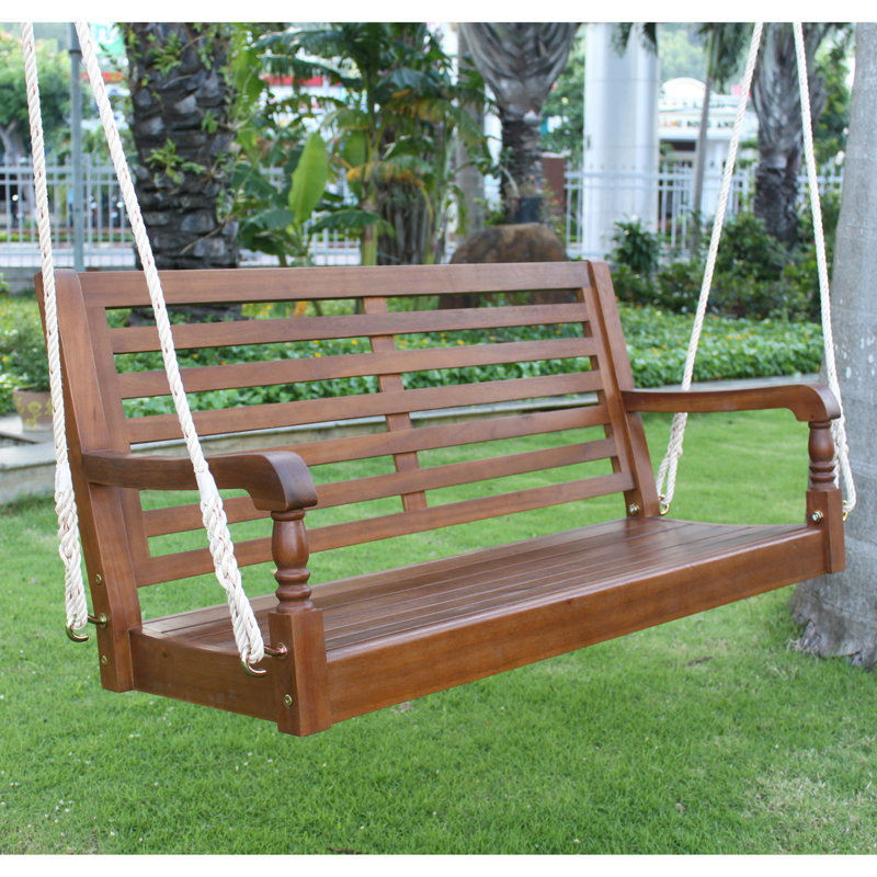 Vanegas 2 Person Acacia Porch Swing