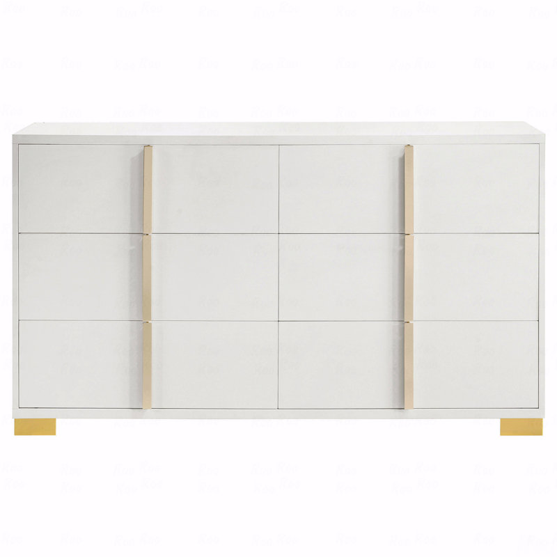 Commode 6 tiroirs, Blanc