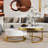 Modern Round Nesting Coffee Table With Drawers