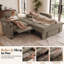 Canapé-lit convertible 3 places en chenille Aufak de 83 po avec fauteuil inclinable électrique, ports de chargement USB, plateau latéral, porte-gobelet et rangement, kaki-727867034